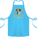 A Jack Russell Dog Cotton Apron 100% Organic Turquoise
