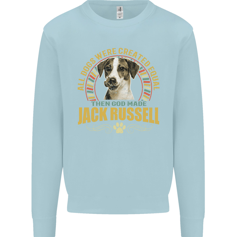 A Jack Russell Dog Kids Sweatshirt Jumper Light Blue