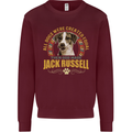 A Jack Russell Dog Kids Sweatshirt Jumper Maroon