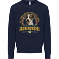 A Jack Russell Dog Kids Sweatshirt Jumper Navy Blue