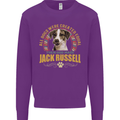 A Jack Russell Dog Kids Sweatshirt Jumper Purple
