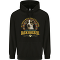 A Jack Russell Dog Mens 80% Cotton Hoodie Black