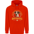 A Jack Russell Dog Mens 80% Cotton Hoodie Bright Red