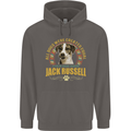 A Jack Russell Dog Mens 80% Cotton Hoodie Charcoal