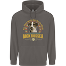 A Jack Russell Dog Mens 80% Cotton Hoodie Charcoal