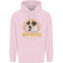 A Jack Russell Dog Mens 80% Cotton Hoodie Light Pink