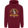 A Jack Russell Dog Mens 80% Cotton Hoodie Maroon