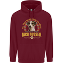 A Jack Russell Dog Mens 80% Cotton Hoodie Maroon