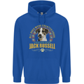 A Jack Russell Dog Mens 80% Cotton Hoodie Royal Blue