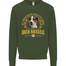 A Jack Russell Dog Mens Sweatshirt Jumper Forest Green