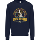 A Jack Russell Dog Mens Sweatshirt Jumper Navy Blue