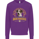 A Jack Russell Dog Mens Sweatshirt Jumper Purple