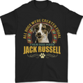 A Jack Russell Dog Mens T-Shirt 100% Cotton Black