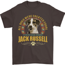 A Jack Russell Dog Mens T-Shirt 100% Cotton Dark Chocolate