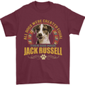 A Jack Russell Dog Mens T-Shirt 100% Cotton Maroon