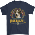 A Jack Russell Dog Mens T-Shirt 100% Cotton Navy Blue