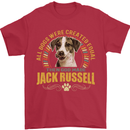 A Jack Russell Dog Mens T-Shirt 100% Cotton Red