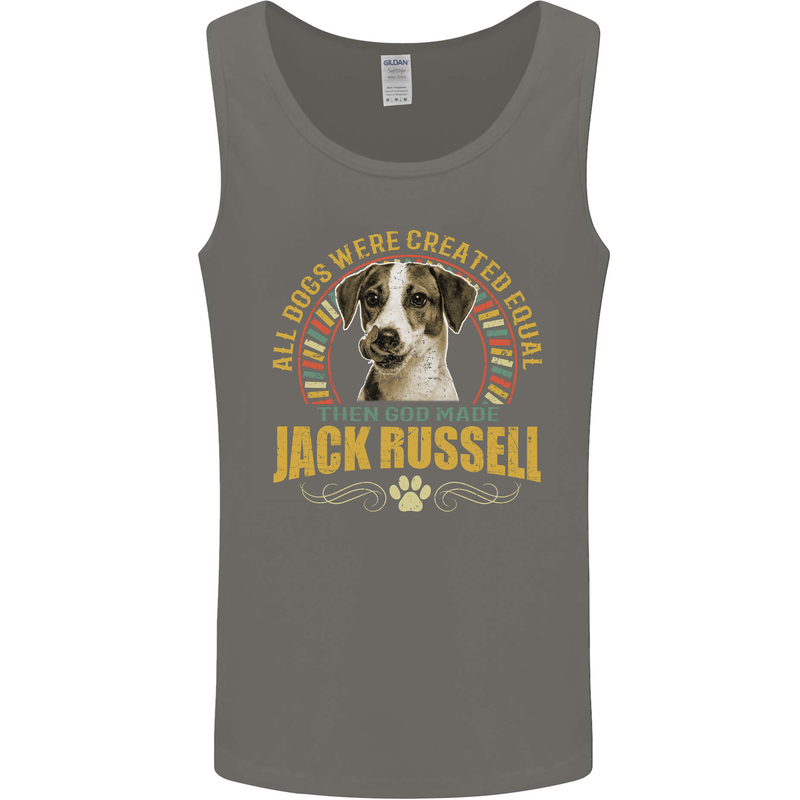 A Jack Russell Dog Mens Vest Tank Top Charcoal