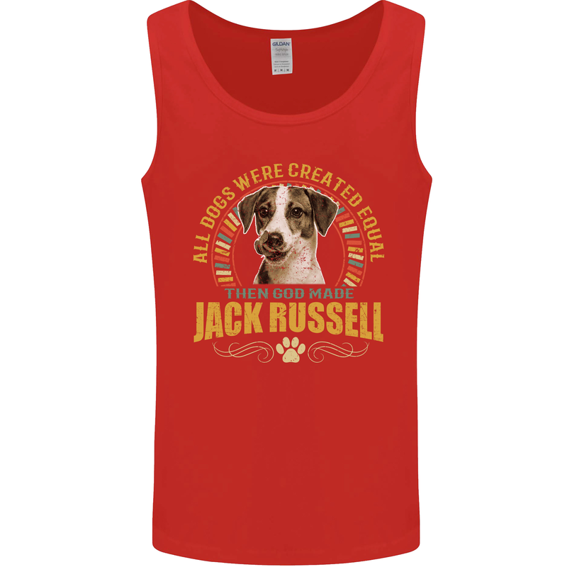 A Jack Russell Dog Mens Vest Tank Top Red