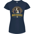 A Jack Russell Dog Womens Petite Cut T-Shirt Navy Blue