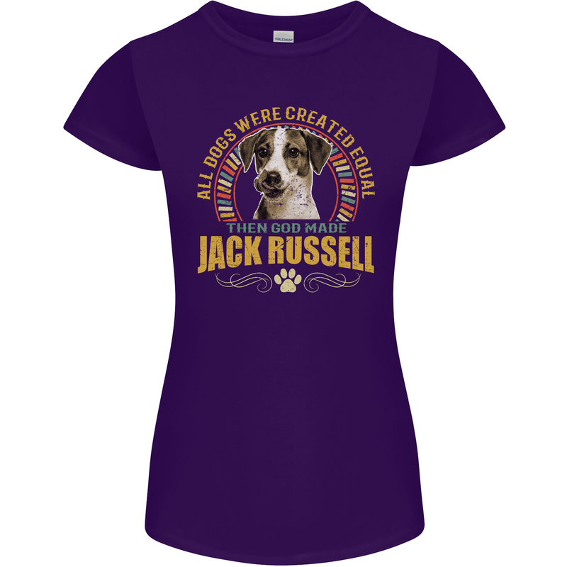 A Jack Russell Dog Womens Petite Cut T-Shirt Purple