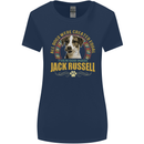 A Jack Russell Dog Womens Wider Cut T-Shirt Navy Blue
