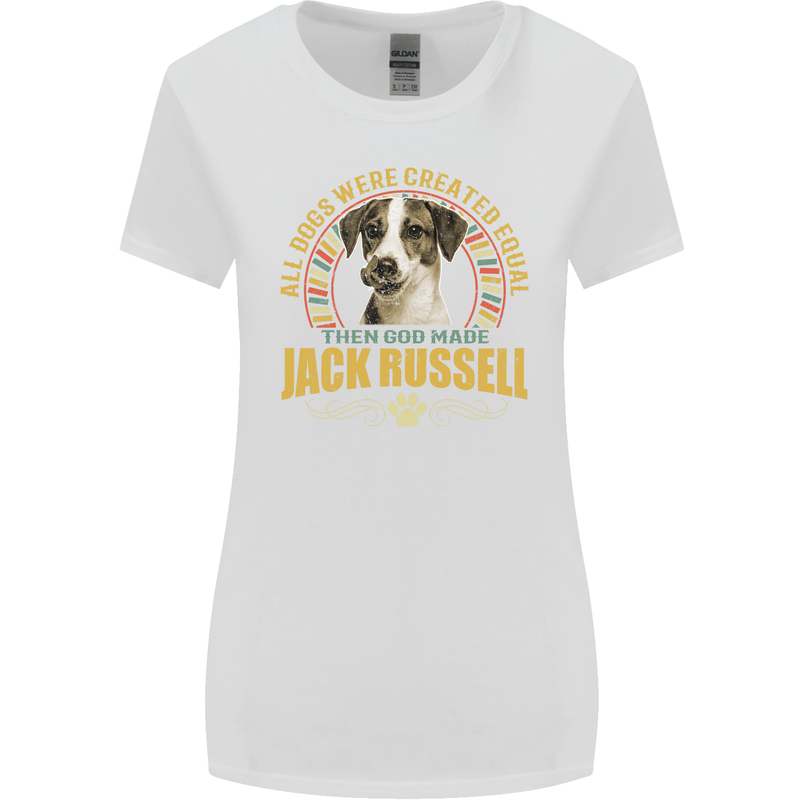 A Jack Russell Dog Womens Wider Cut T-Shirt White