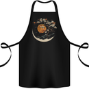 A Japanese Syle Tree on a Moon Fantasy Cotton Apron 100% Organic Black