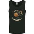 A Japanese Syle Tree on a Moon Fantasy Mens Vest Tank Top Black