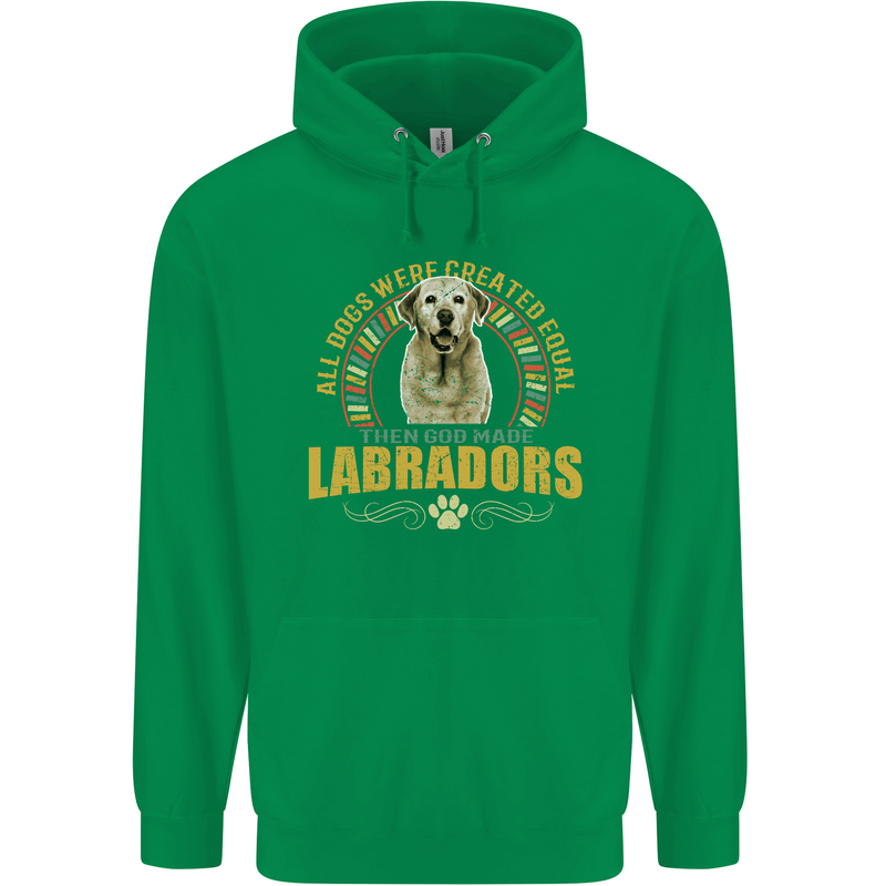 A Labrador Dog Childrens Kids Hoodie Irish Green