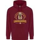 A Labrador Dog Childrens Kids Hoodie Maroon