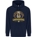 A Labrador Dog Childrens Kids Hoodie Navy Blue
