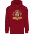A Labrador Dog Childrens Kids Hoodie Red