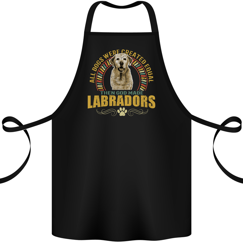 A Labrador Dog Cotton Apron 100% Organic Black