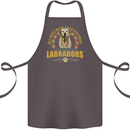 A Labrador Dog Cotton Apron 100% Organic Dark Grey