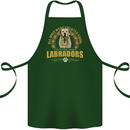A Labrador Dog Cotton Apron 100% Organic Forest Green