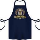 A Labrador Dog Cotton Apron 100% Organic Navy Blue