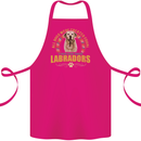 A Labrador Dog Cotton Apron 100% Organic Pink