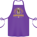 A Labrador Dog Cotton Apron 100% Organic Purple