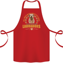A Labrador Dog Cotton Apron 100% Organic Red