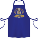 A Labrador Dog Cotton Apron 100% Organic Royal Blue
