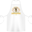 A Labrador Dog Cotton Apron 100% Organic White