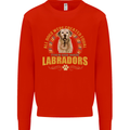 A Labrador Dog Kids Sweatshirt Jumper Bright Red