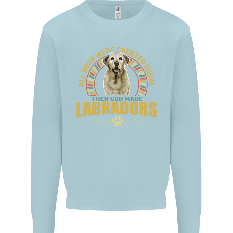 A Labrador Dog Kids Sweatshirt Jumper Light Blue