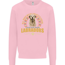 A Labrador Dog Kids Sweatshirt Jumper Light Pink