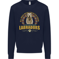A Labrador Dog Kids Sweatshirt Jumper Navy Blue