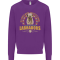 A Labrador Dog Kids Sweatshirt Jumper Purple
