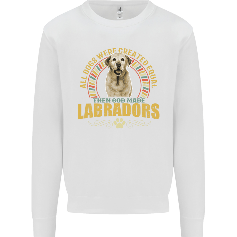 A Labrador Dog Kids Sweatshirt Jumper White