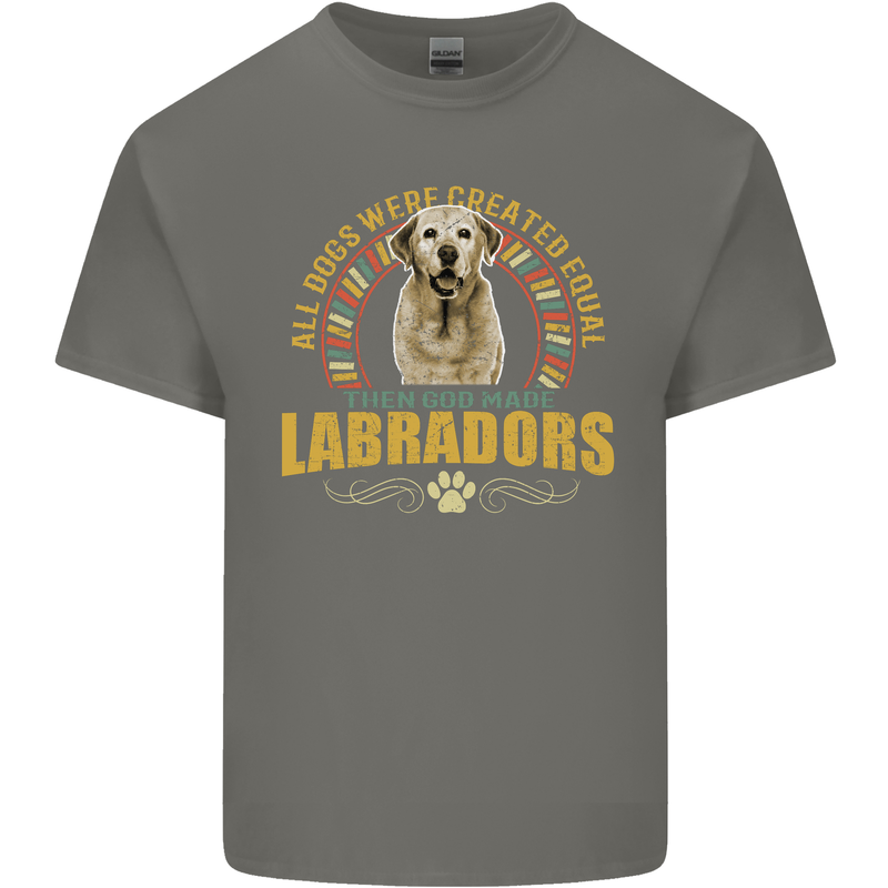 A Labrador Dog Kids T-Shirt Childrens Charcoal