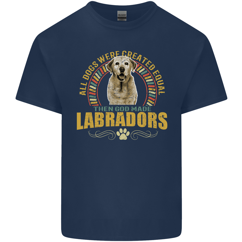A Labrador Dog Kids T-Shirt Childrens Navy Blue